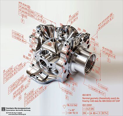 Positionstoleranzen, Profiltoleranzen, Flächenprofil, Linienprofil, Seminare, ISO GPS, ISO 1101, ISO 1660, ISO 7499, ISO 5458, ISO 5459, ISO 22081, ISO 2768, ISO 14405, ISO 21204, ISO 17450-3, Form- und Lagetoleranzen, geometrische Toleranzen Positionstoleranzen und Profiltoleranzen (Flächenprofil und Linienprofil) an einem komplexen Frästeil unter Anwendung der Normen ISO 1101, ISO 1660, ISO 22081, ISO 21920, ISO 5458, ISO 5459 und Form- und Lagetoleranzen (ISO GPS)