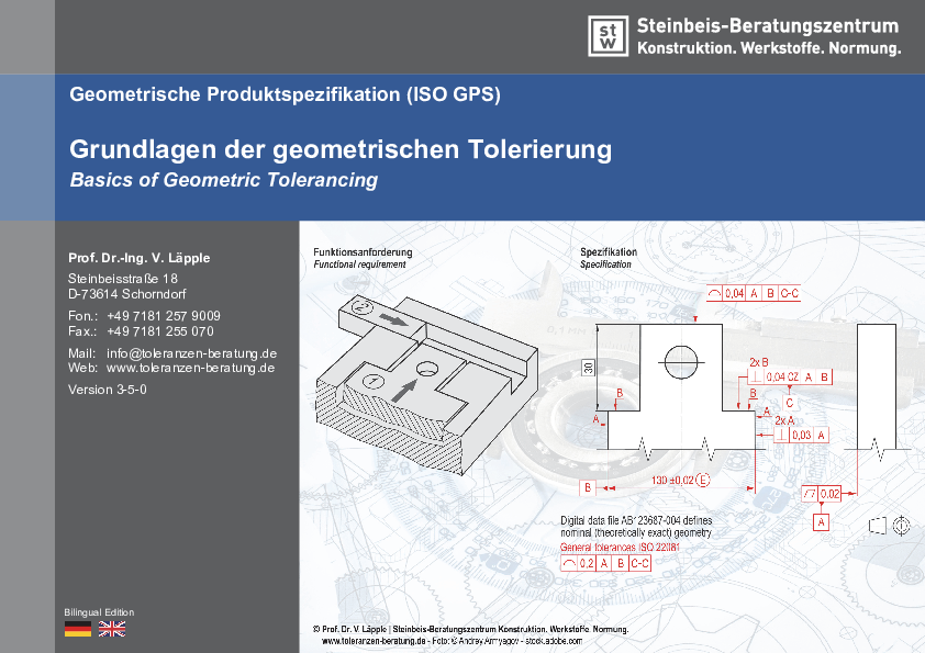 Seminar, Geometrische Produktspezifikation, ISO GPS, ISO TPD, Maßtoleranzen, Formtoleranzen, Richtungstoleranzen, Ortstoleranzen, dimensionelle Toleranzen, geometrische Toleranzen, Produktspezifikation, Technische Zeichnung, ISO 8015, ISO 1101, ISO 5459