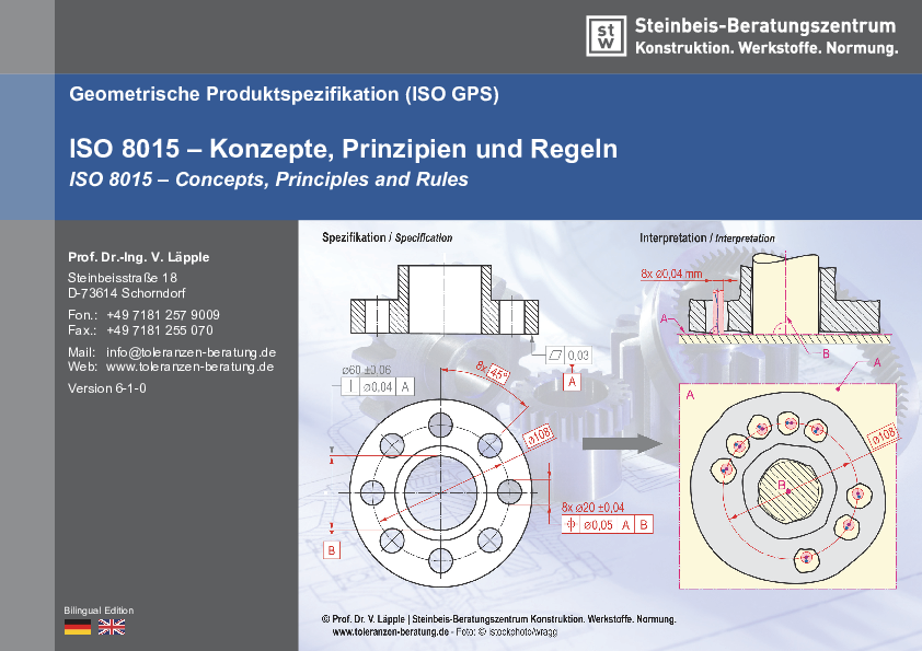 Seminar, Geometrische Produktspezifikation, ISO GPS, ISO TPD, Maßtoleranzen, Formtoleranzen, Richtungstoleranzen, Ortstoleranzen, dimensionelle Toleranzen, geometrische Toleranzen, Produktspezifikation, Technische Zeichnung, ISO 8015, ISO 1101, ISO 5459